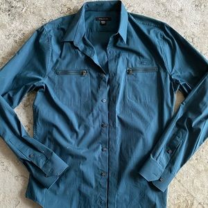 Teal blue men’s dress shirt